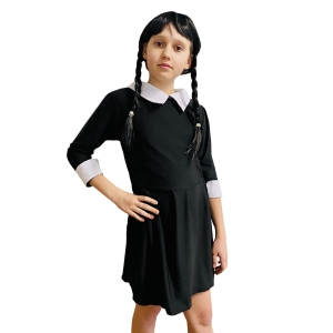 STRÓJ SUKIENKA WEDNESDAY CZARNA M