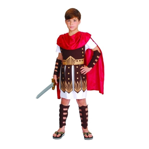 STRÓJ GLADIATOR BRĄZOWO-CZERWONY 130-140