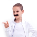 WĄSY SZTUCZNE BRĄZOWO-CZARNE 6szt