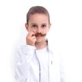 WĄSY SZTUCZNE BRĄZOWO-CZARNE 6szt