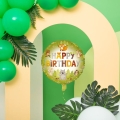 BALON PARTY PAL HAPPY BIRTHDAY LEŚNE ZWIERZĄTKA ZIELONY 18'' 45cm