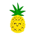 OPASKA ANANAS FILCOWA ŻÓŁTO-ZIELONA