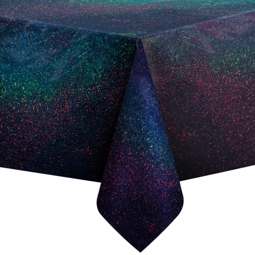 OBRUS FOLIOWY HOLOGRAFICZNY DWUSTRONNY CZARNY/SREBRNY 274x137cm