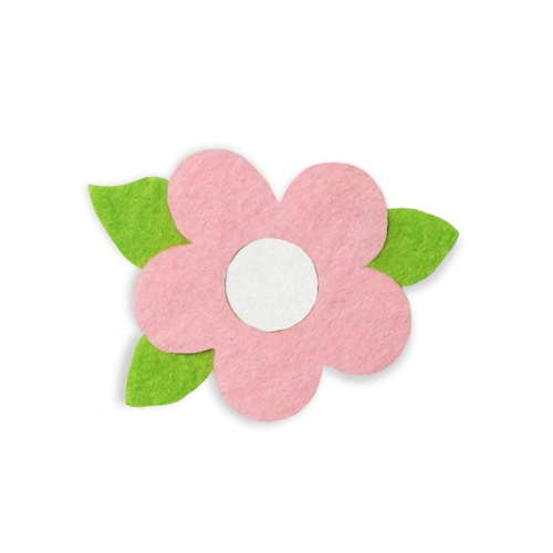 EMBLEMAT KWIATEK FILCOWY RÓŻOWY 5cm