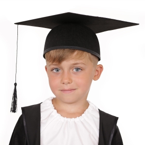CZAPKA UCZNIA DZIECIĘCA CZARNA 52cm