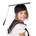 CZAPKA UCZNIA DZIECIĘCA CZARNA 52cm