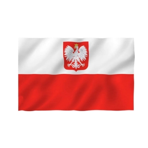 FLAGA POLSKA GODŁO DUŻA 115x65cm