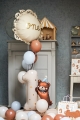 BALON PARTY DECO CYFRA 1 MIŚ STOJĄCY BEŻOWY 32" 81cm