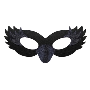 MASKA PTASZEK KRUK FILCOWA CZARNA