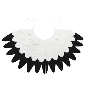 STRÓJ PELERYNA BOCIAN BIAŁO-CZARNA 93x43cm