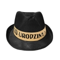 KAPELUSZ 30 URODZINY AL CAPONE CZARNY