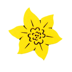 EMBLEMAT ŻONKIL FILCOWY ŻÓŁTY 7cm