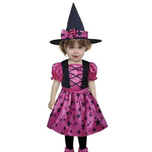 STRÓJ SUKIENKA WIEDŹMA GWIAZDKI RÓŻOWA 93-98