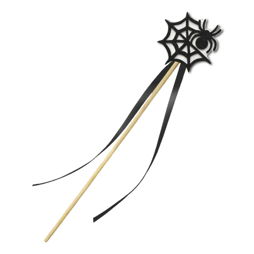 RÓŻDŻKA PAJĄK NA PAJĘCZYNIE FILCOWA BIAŁO-CZARNA