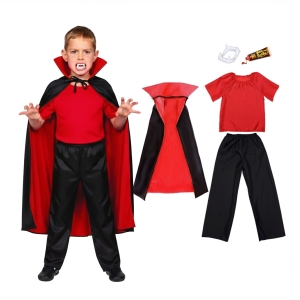 ZESTAW WAMPIR CZARNO-CZERWONY 134-140 5el