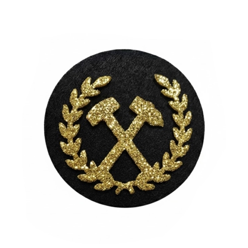 EMBLEMAT ZNAK GÓRNIKA FILC PIANKA CZARNO-ZŁOTY 6cm