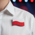 PRZYPINKA FLAGA POLSKI FILCOWA BIAŁO-CZERWONA 6x4cm