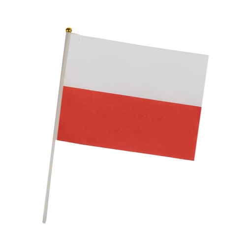 FLAGA POLSKA PATYK BIAŁO-CZERWONA 21x14cm 1szt