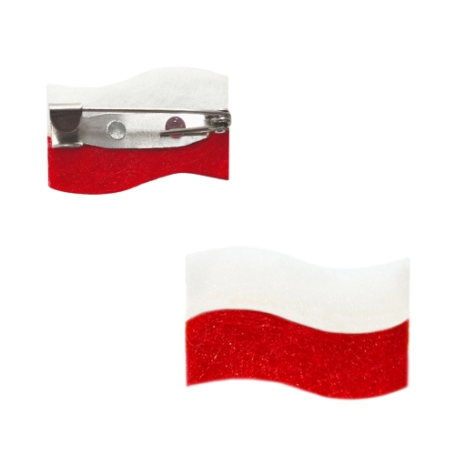 PRZYPINKA FLAGA POLSKI BIAŁO-CZERWONA 2,5x1,5cm