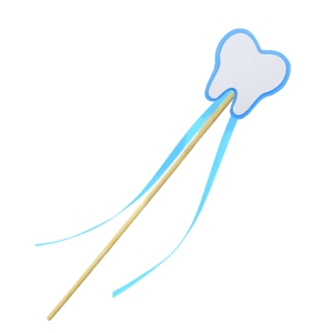 RÓŻDŻKA WRÓŻKA ZĘBUSZKA PIANKOWA BROKAT BIAŁA 33cm