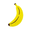 PRZYPINKA BANAN FILCOWA ŻÓŁTA 7x2cm