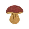 PRZYPINKA GRZYBEK BOROWIK FILCOWY BRĄZOWY 7x6cm