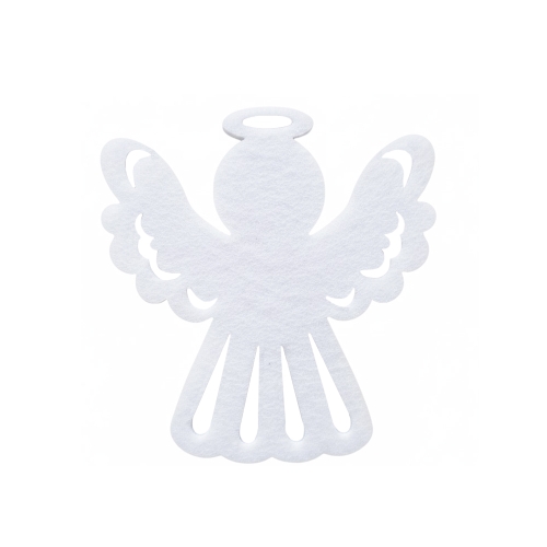 FRONT ANIOŁEK FILCOWY BIAŁY 7x6,5cm