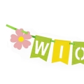 BANER WIOSNA FILCOWY ZIELONO-ŻÓŁTY 3m
