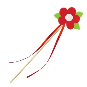 RÓŻDŻKA KWIATEK FILCOWA CZERWONA