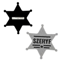 PRZYPINKA GWIAZDA SZERYFA FILCOWA SZARA 6cm