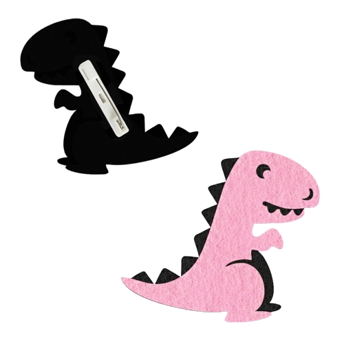 PRZYPINKA DINOZAUR FILCOWY RÓŻOWY 6,5x6cm
