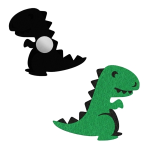 MAGNES DINOZAUR FILCOWY ZIELONY 6,5x6cm