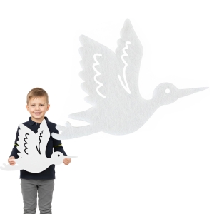 MAXI FRONT BOCIAN FILCOWY BIAŁY 52x36cm