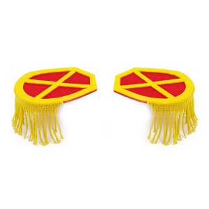 PAGONY KRÓLEWSKIE EPOLETY CZERWONO-ŻÓŁTE 2szt