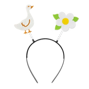 OPASKA GĄSKA KWIATEK FILCOWA BIAŁA