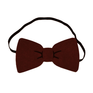 MUCHA Z GUMKĄ FILCOWA CIEMNOBRĄZOWA