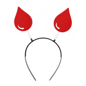 OPASKA KROPLA KRWI FILCOWA CZERWONA