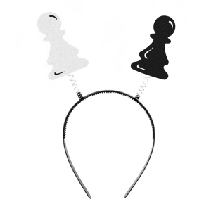 OPASKA FIGURA SZACHOWA PIONEK FILCOWA BIAŁO-CZARNA