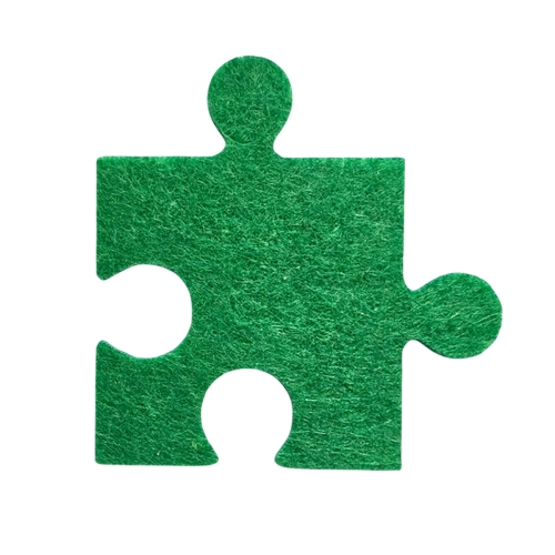 FRONT PUZZELEK FILCOWY ZIELONY 5,5cm