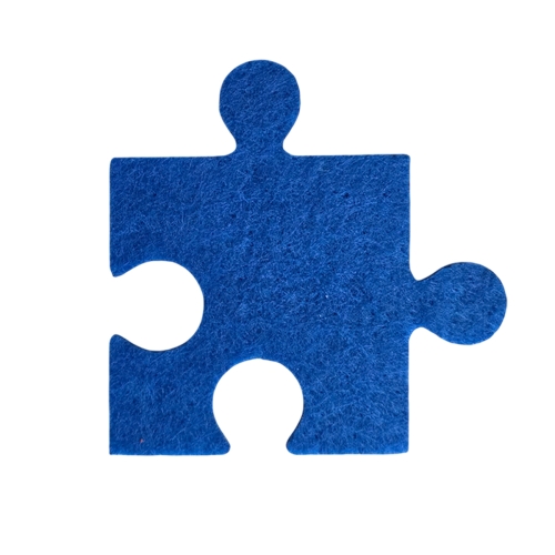 FRONT PUZZELEK FILCOWY NIEBIESKI 5,5cm