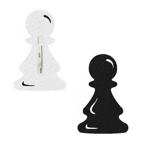 PRZYPINKA FIGURA SZACHOWA PIONEK FILCOWA CZARNA  6x4cm