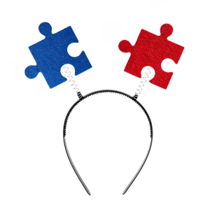 OPASKA PUZZELKI FILCOWA CZERWONO-NIEBIESKA 5,5cm