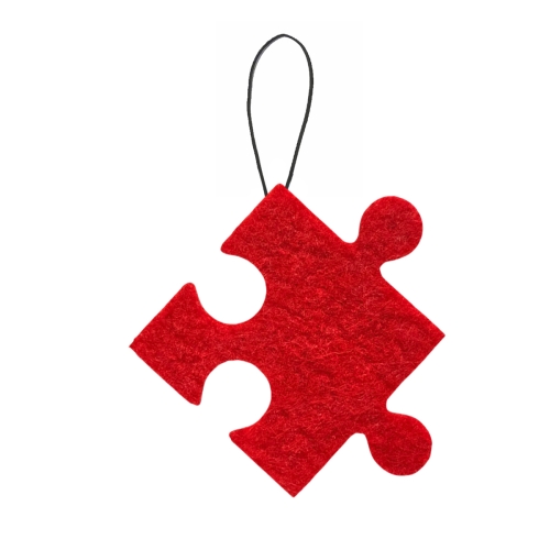 ZAWIESZKA PUZZELEK FILCOWA CZERWONA 5,5cm