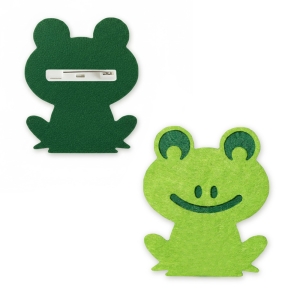 PRZYPINKA ŻABKA FILCOWA JASNOZIELONA 5,5cm