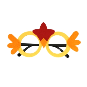 OKULARY KURCZACZEK FILCOWE ŻÓŁTE