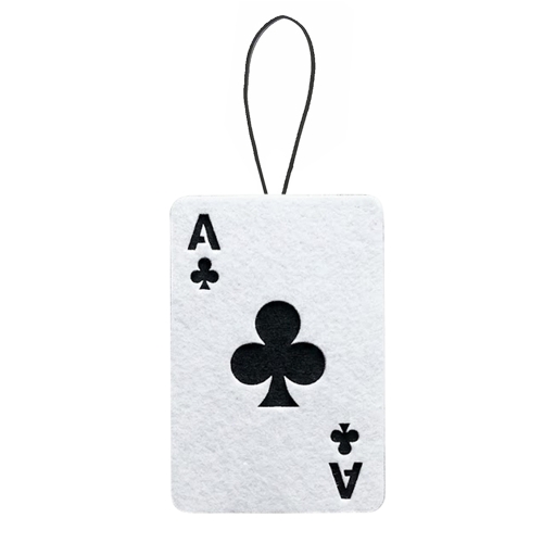 ZAWIESZKA KARTA AS TREFL FILCOWA BIAŁO-CZARNA 5,5x4cm
