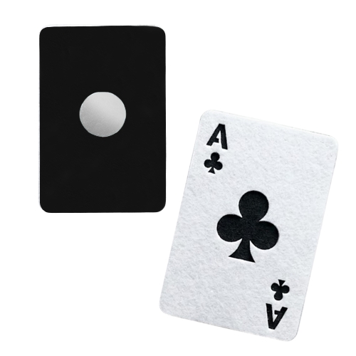MAGNES KARTA AS TREFL FILCOWY BIAŁO-CZARNY 5,5x4cm