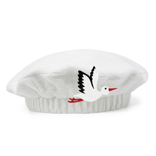 BERET BOCIAN POLAROWY BIAŁY