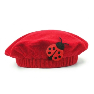 BERET BIEDRONKA POLAROWY CZERWONY