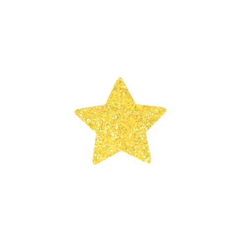 FRONT GWIAZDKA PIANKOWA BROKATOWA ZŁOTA 3,5cm